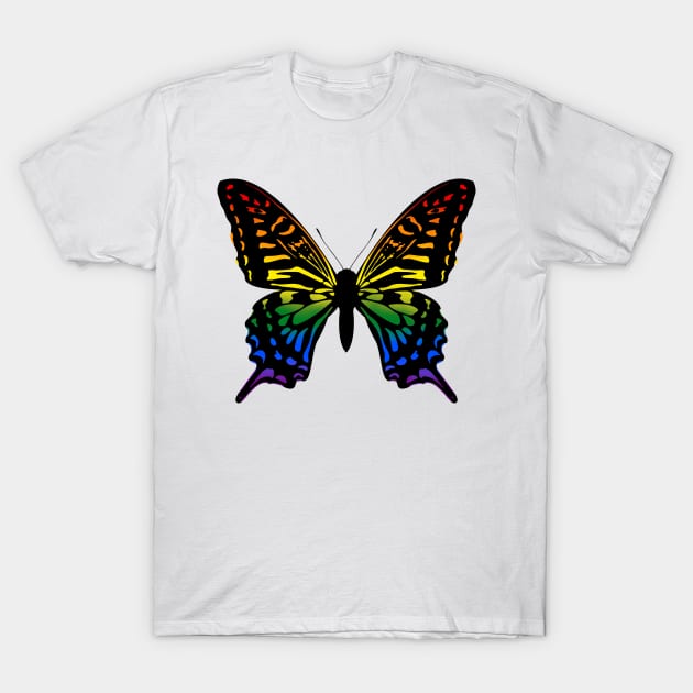 Rainbow butterfly T-Shirt by Bun Art Store